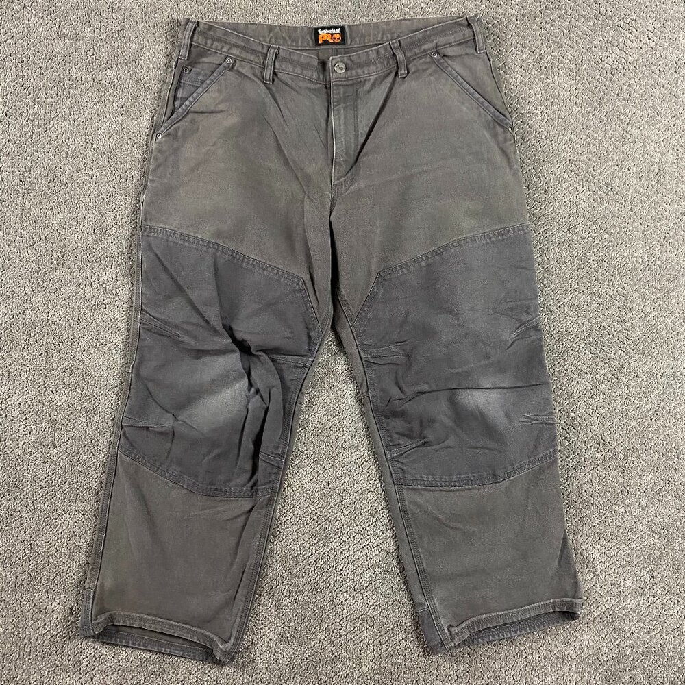 Timberland Pro Double Knee Pants Men's 42 x 30 Measures 39x27 Gray Work Utility